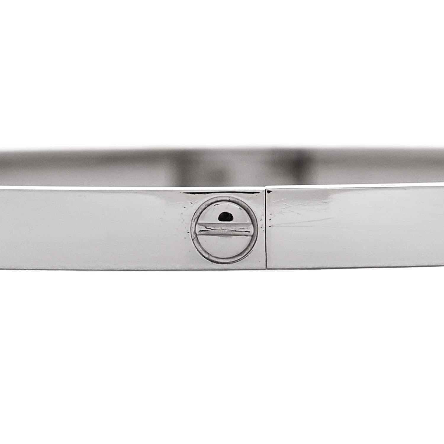 Cartier 18K White Gold Small LOVE Bracelet 18 4 of 8