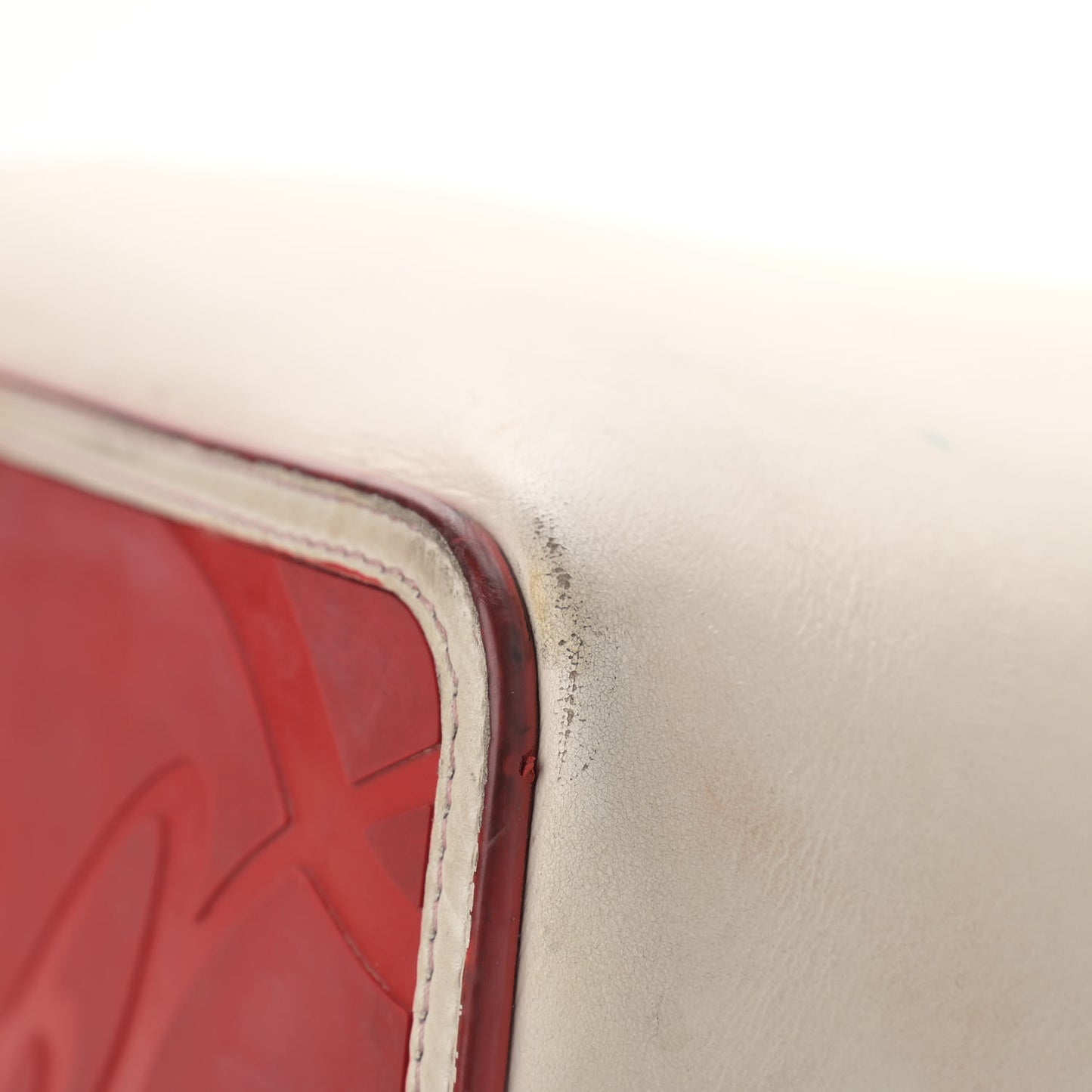 Calfskin PVC Love Spikes East West Cabata Tote Latte Multicolor