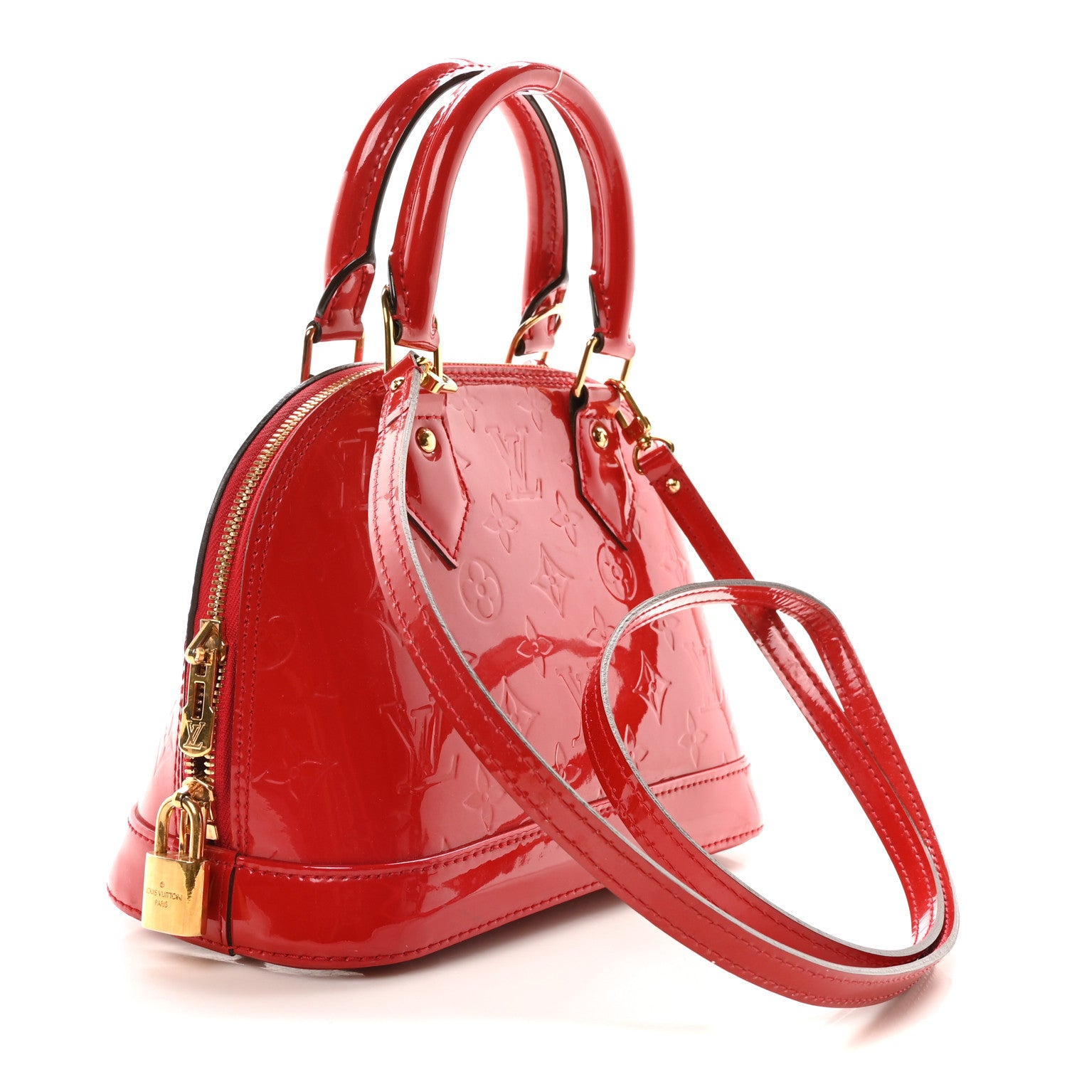 Louis Vuitton Vernis Alma BB Cherry 3 of 11