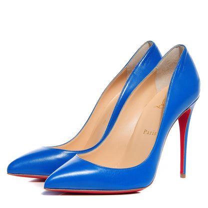Christian Louboutin Kid Pigalle Follies 100 Pumps 40 Blue 4 of 7
