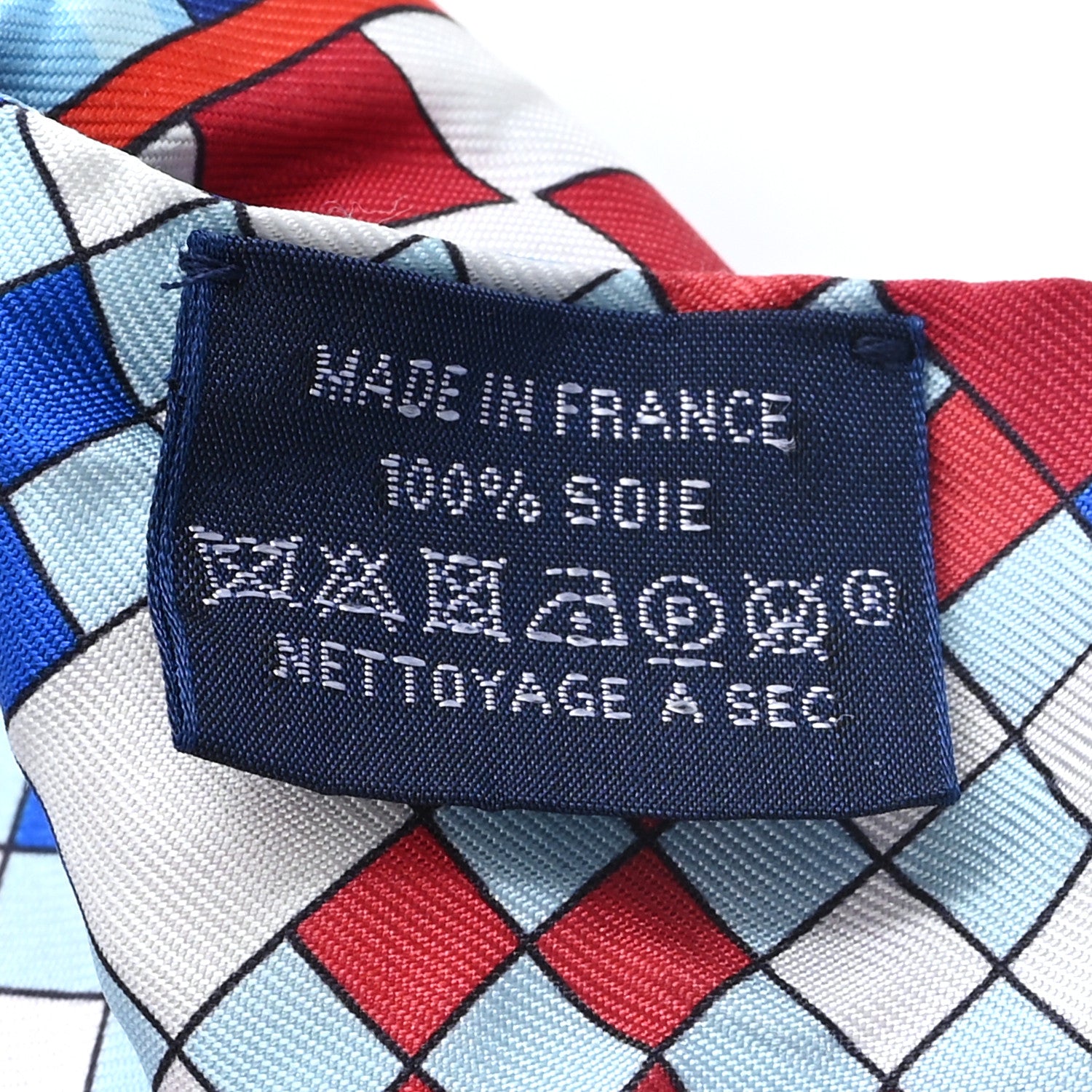 Hermes Silk Colliers de Chiens Remix Twilly Marine Rouge White 3 of 3