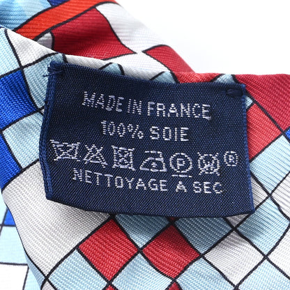 Hermes Silk Colliers de Chiens Remix Twilly Marine Rouge White 3 of 3