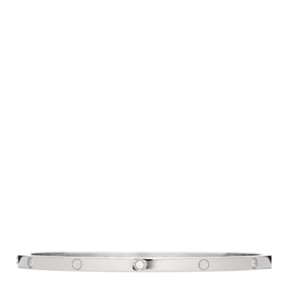 Cartier 18K White Gold 6 Diamond Small LOVE Bracelet 19 3 of 6
