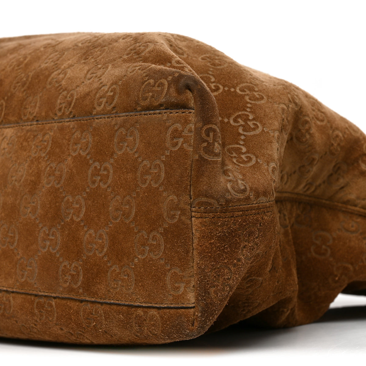 Suede Monogram Large Beatrix Tote Brown