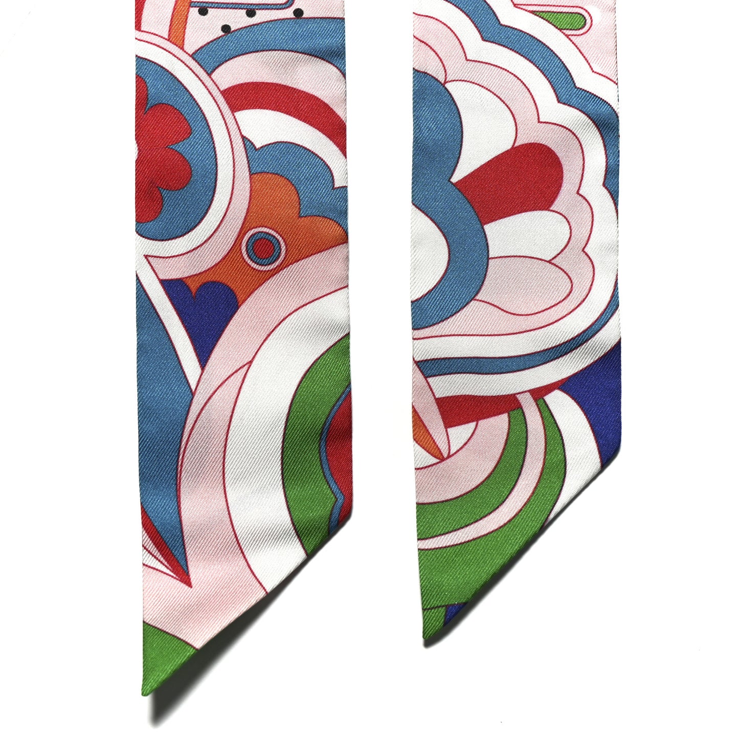 Silk Faubourg Rainbow Twilly Rose Pale Rouge Vert