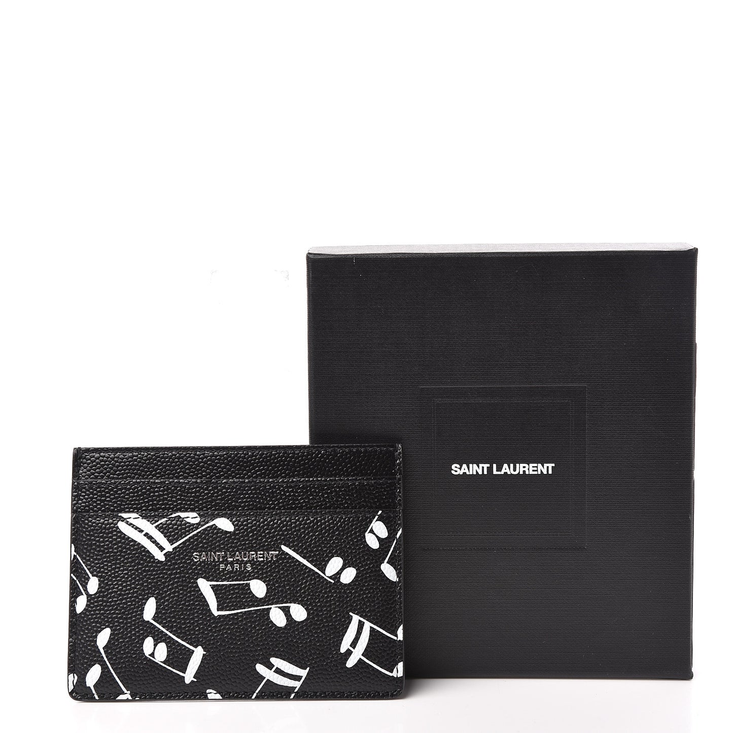 Grain De Poudre Musical Notes Credit Card Case Black