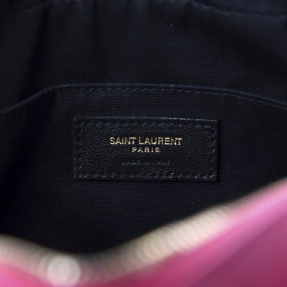 Saint Laurent Calfskin Matelasse Monogram Lou Camera Bag Fuxia 10 of 12