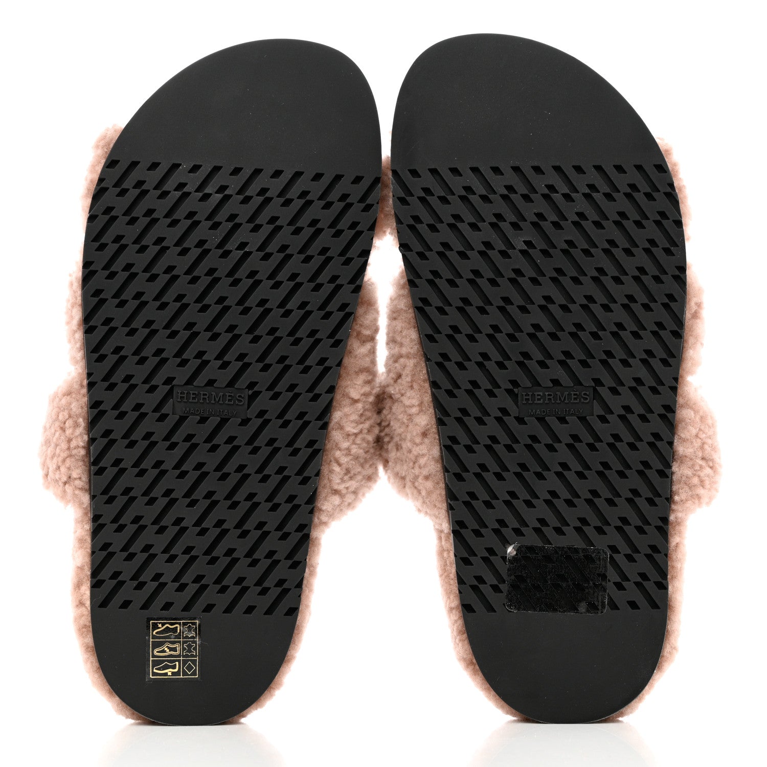 Hermes Woolskin Womens Chypre Sandals 37 Bois De Santal 5 of 10