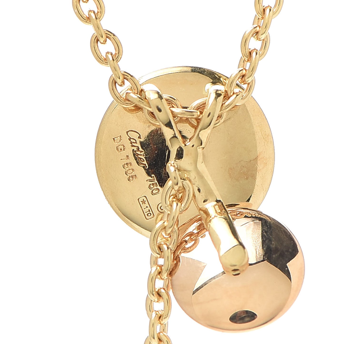 18K Pink Yellow White Gold Sweet Trinity Drop Necklace
