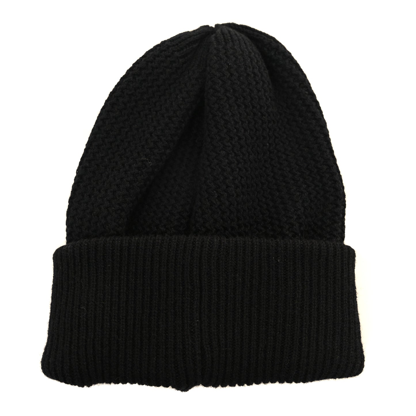 Cashmere Sequin Logo Beanie Hat Black Gold
