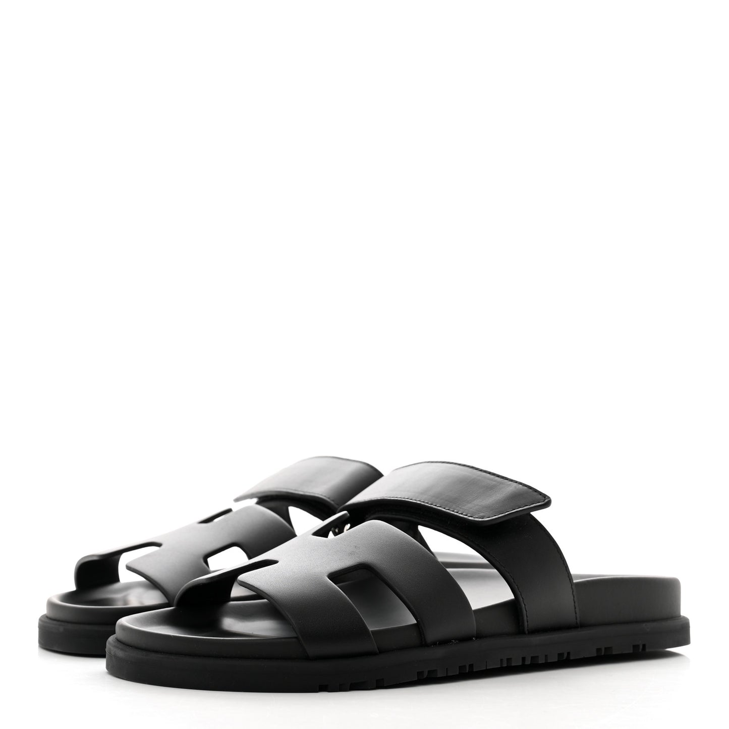 Calfskin Womens Chypre Sandals 37.5 Black