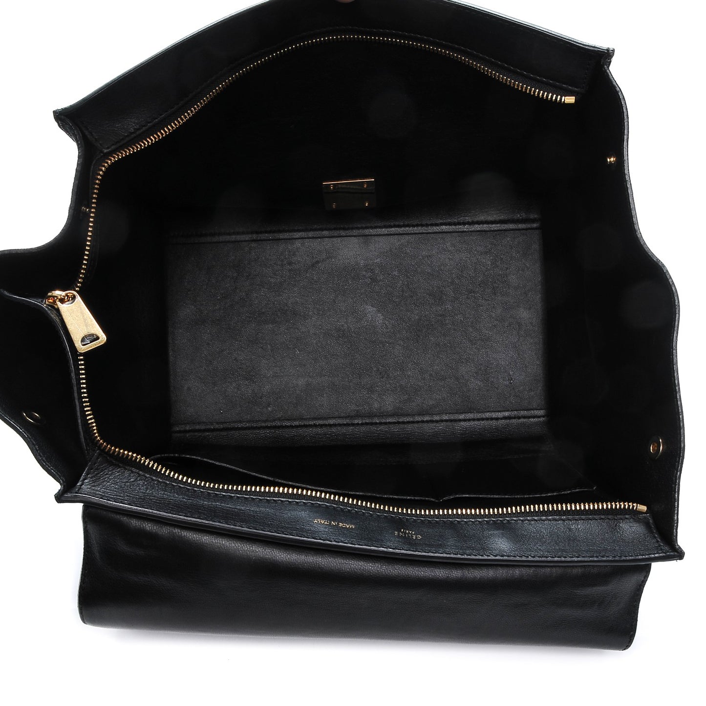 Python Suede Small Trapeze Black