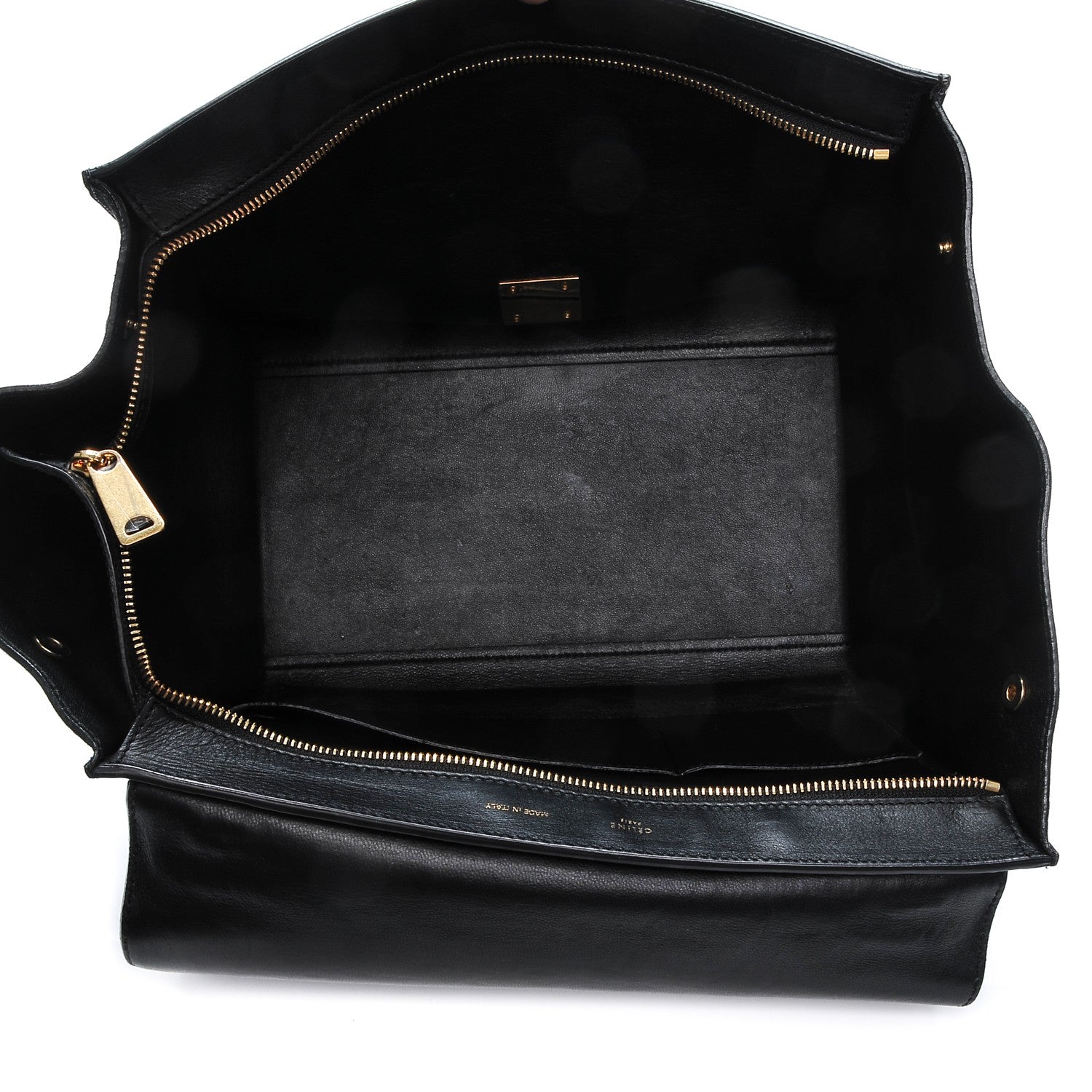 Celine Python Suede Small Trapeze Black 5 of 7