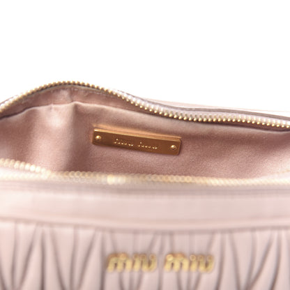 Miu Miu Nappa Matelasse Double Zip Chain Shoulder Bag Cammeo 7 of 14