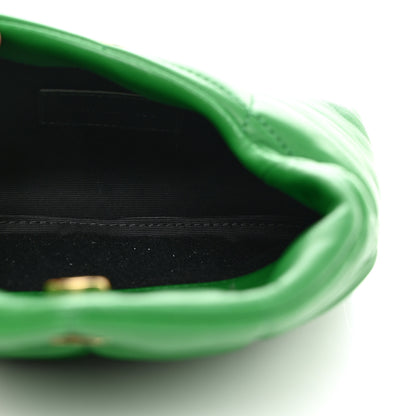 Saint Laurent Lambskin Monogram Loulou Puffer Pouch Clutch New Vert 6 of 8