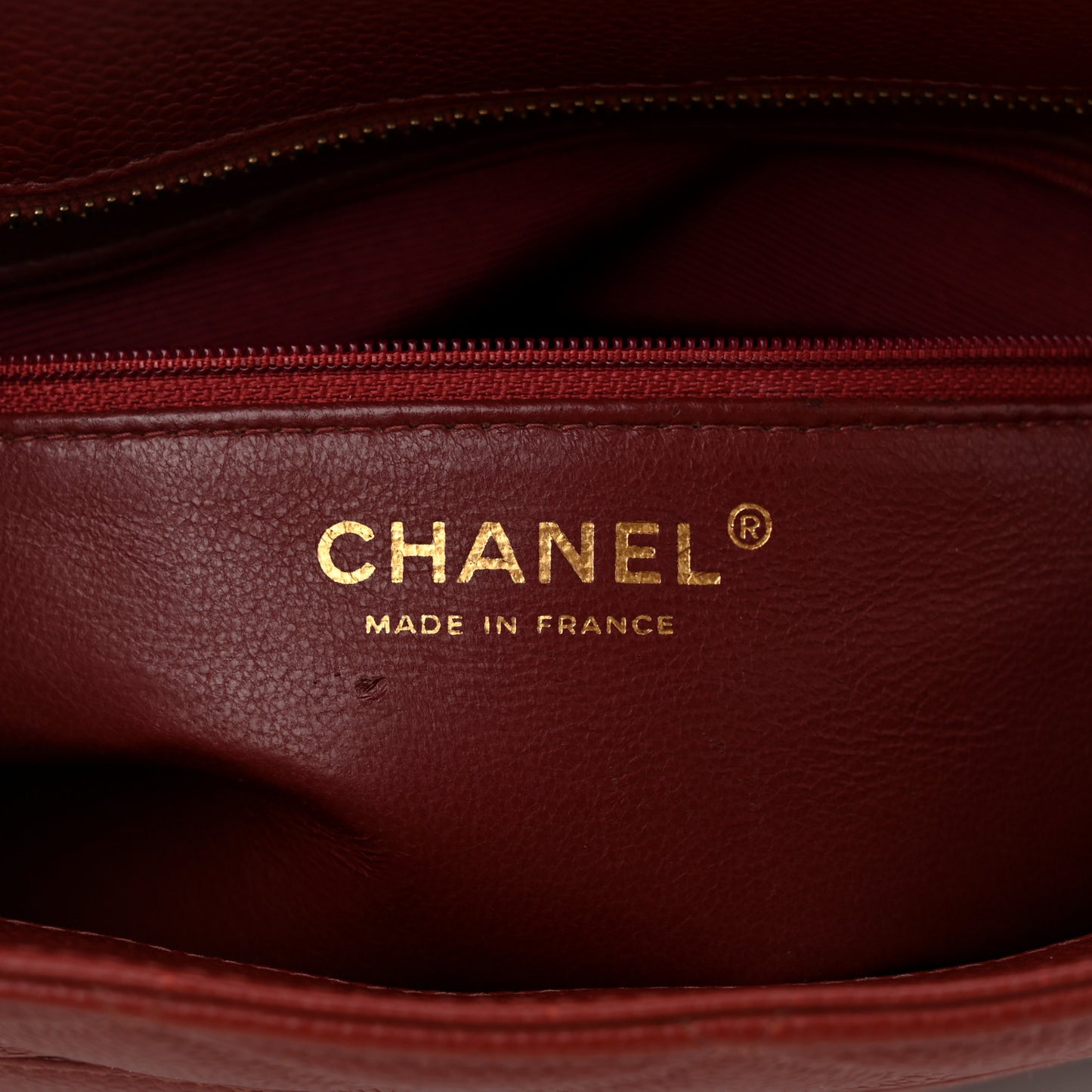 Caviar Quilted Medallion Tote Bordeaux