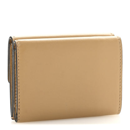 Fendi Vitello King Tamponato Embossed Fendi Roma Micro Tri-Fold Wallet Poudre 3 of 10