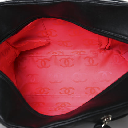 Chanel Calfskin Quilted Large Cambon Multipocket Reporter Black White 5 of 15