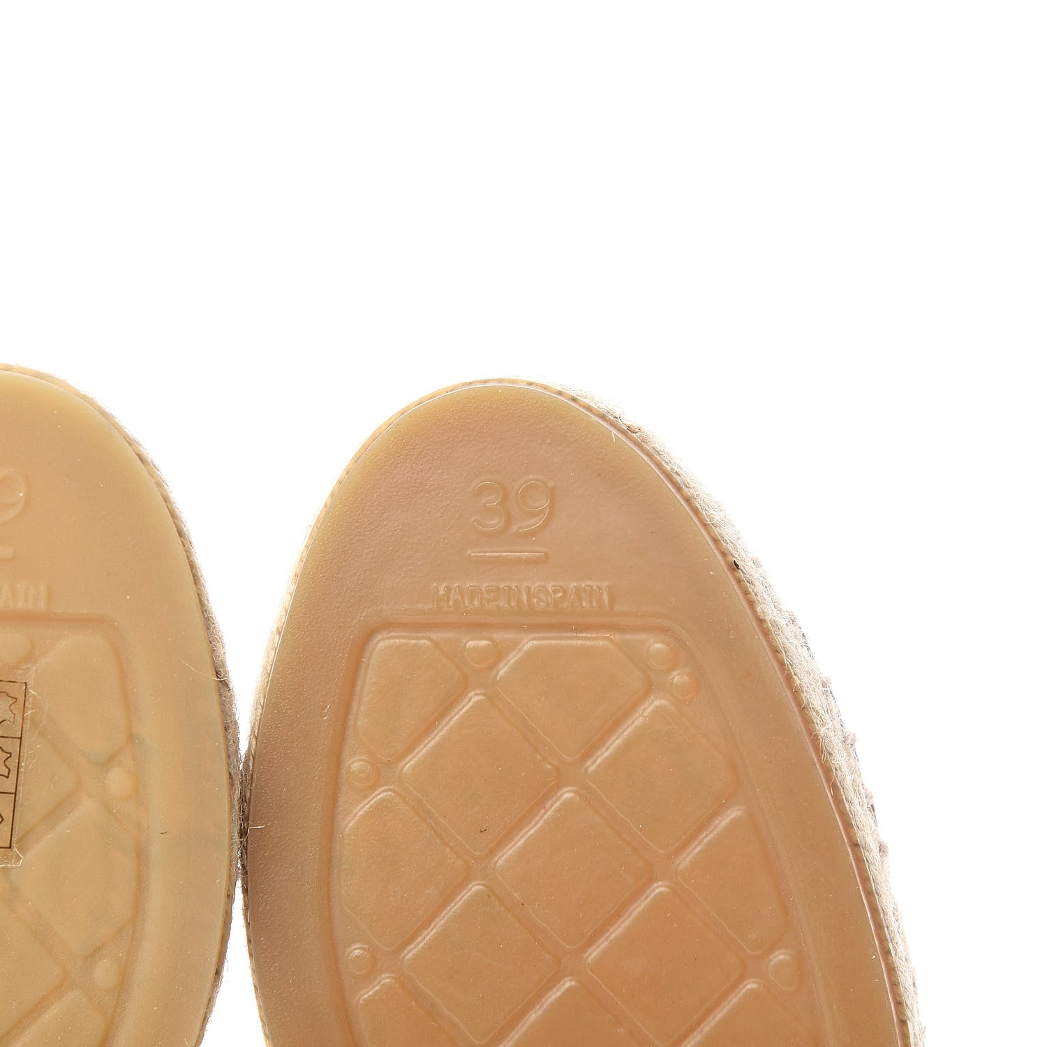 Chanel Lambskin CC Espadrilles 39 Beige Black 6 of 11
