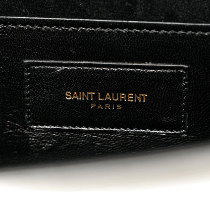 Saint Laurent Metallic Calfskin Classic Monogram Cassandre Clutch Silver 8 of 12