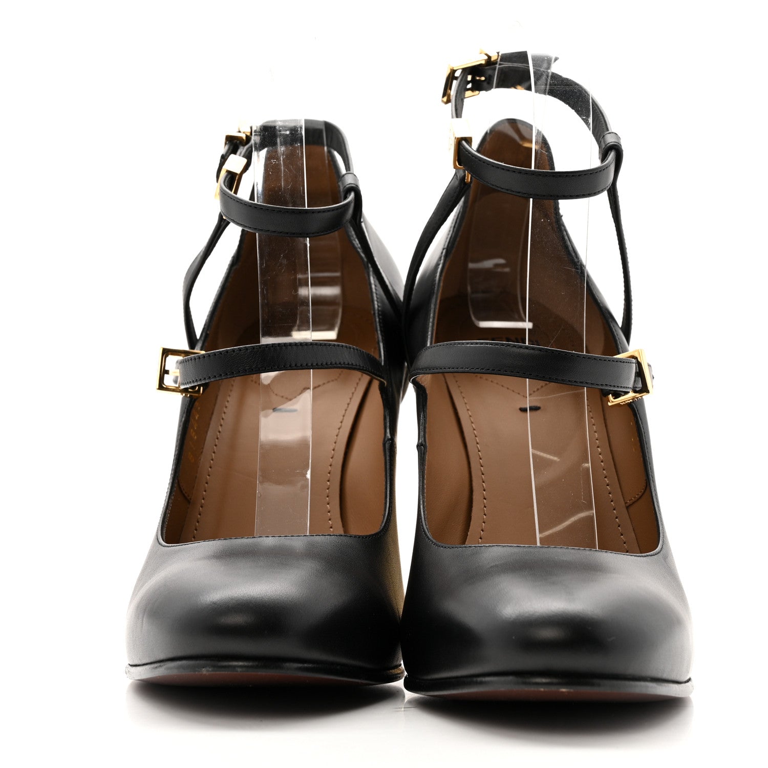 Fendi Vitello Delfina High Heel Pumps 39.5 Black 3 of 10