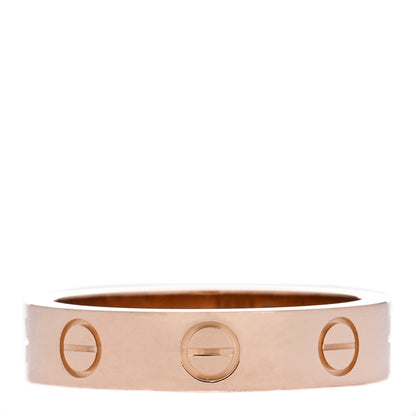 Cartier 18K Pink Gold Diamond 4mm LOVE Wedding Band Ring 48 4.5 3 of 5