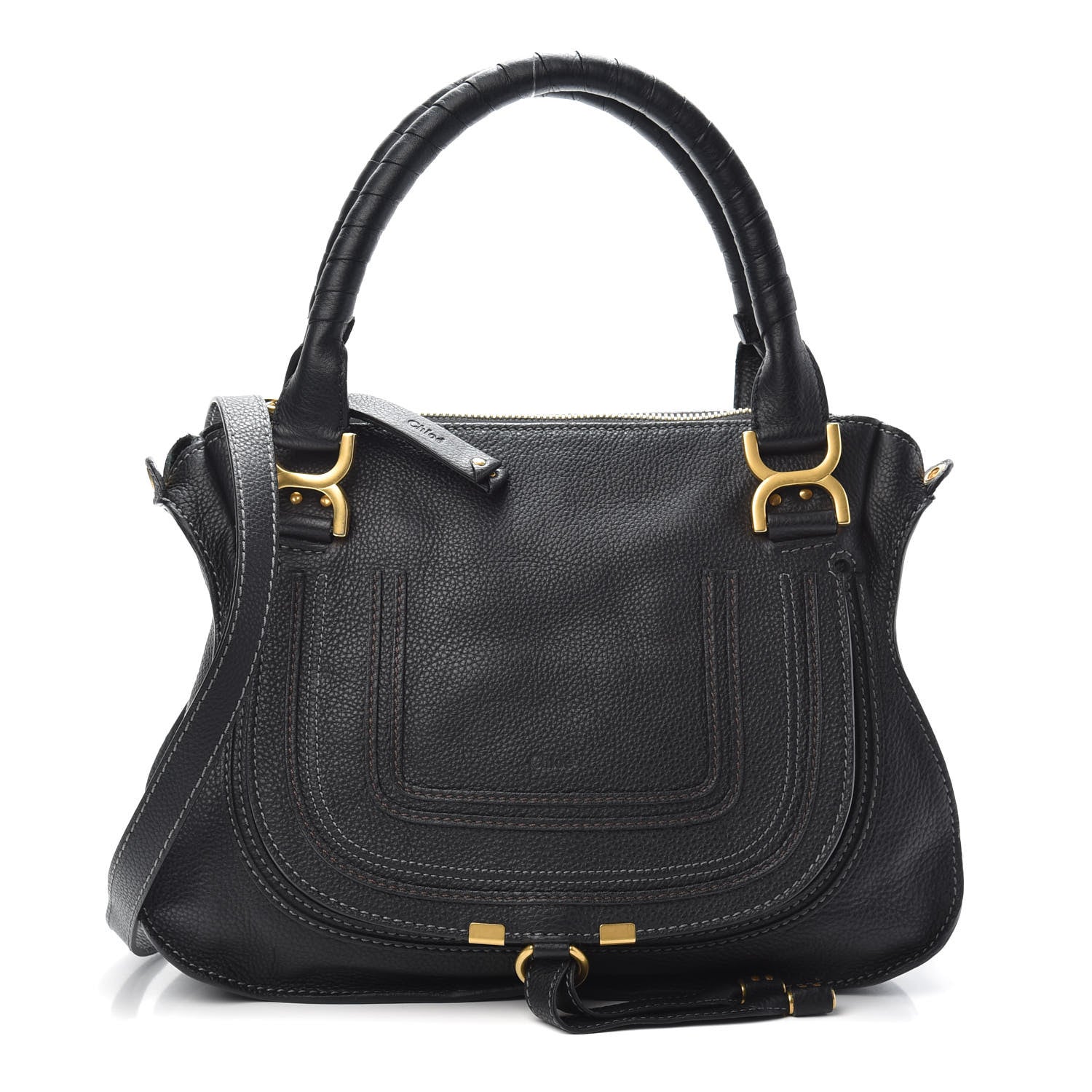 Chloe Calfskin Medium Marcie Satchel Black 1 of 9