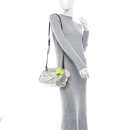 Off-White Puffy Disco Pump Pouch Crossbody Bag Silver 2 of 12
