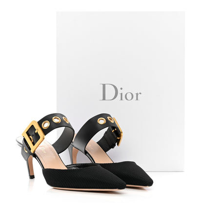 Christian Dior Technical Fabric Calfskin D-Dior 65mm Mules 38 Black 15 of 15
