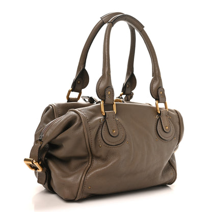 Chloe Calfskin Paddington Front Pocket Tote Souris 2 of 9
