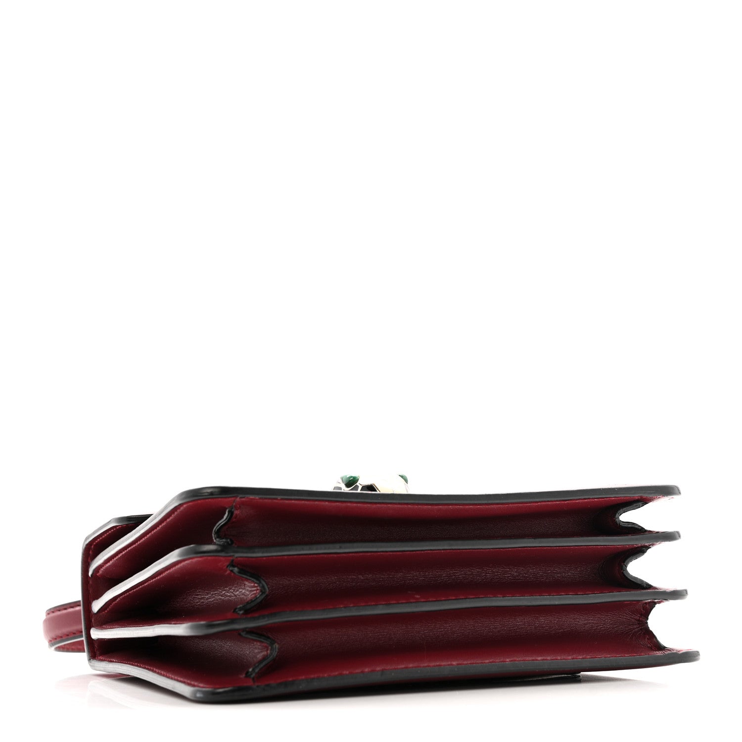 Bulgari Calfskin Serpenti Forever Top Handle Burgundy 4 of 14