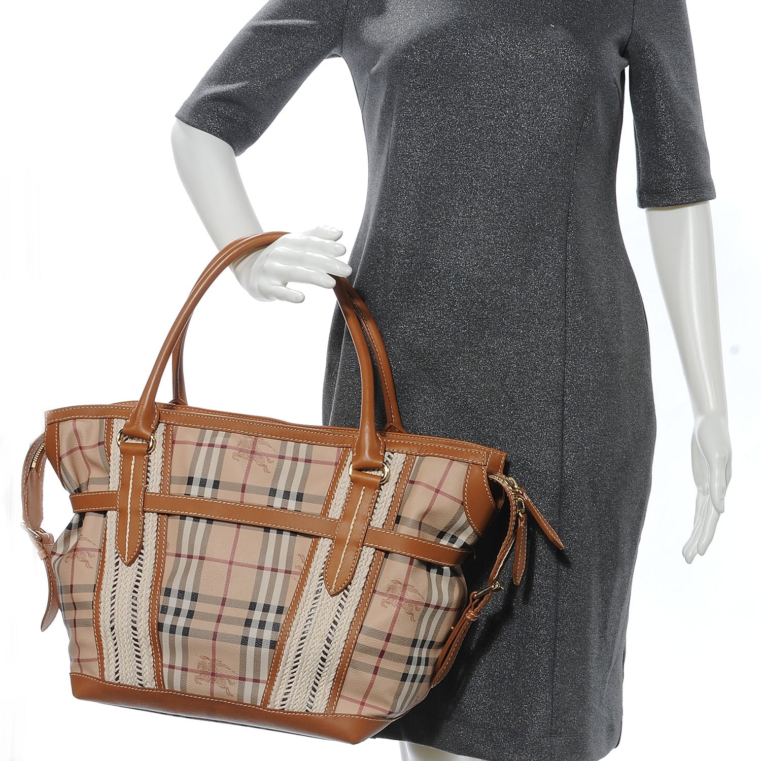 Burberry Haymarket Check Rope Medium Montgomery Tote 2 of 10