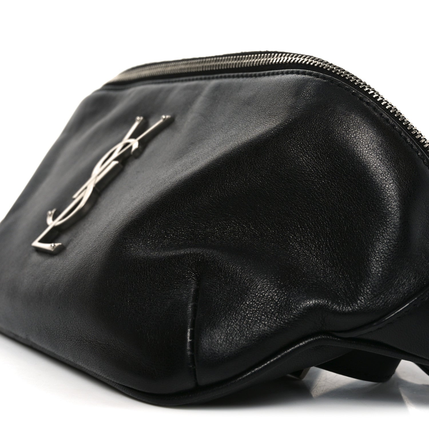 Saint Laurent Lambskin Monogram Belt Bag Black 9 of 9