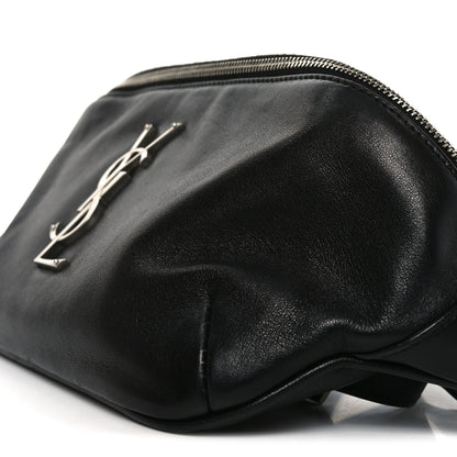 Saint Laurent Lambskin Monogram Belt Bag Black 9 of 9