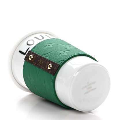 Louis Vuitton Porcelain Taurillon Louis Cup Green 4 of 11