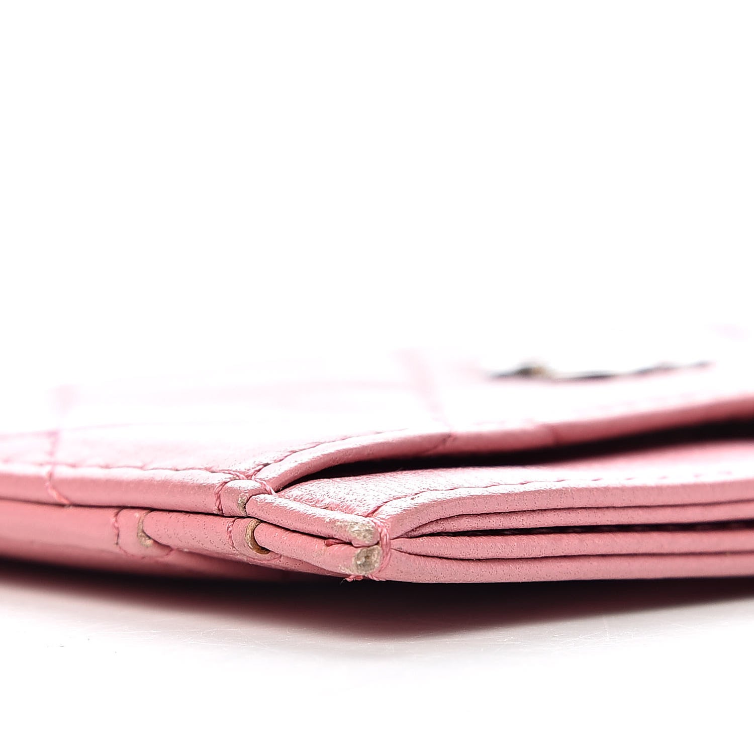 Chanel Lambskin Quilted Card Holder Pink 12 of 13