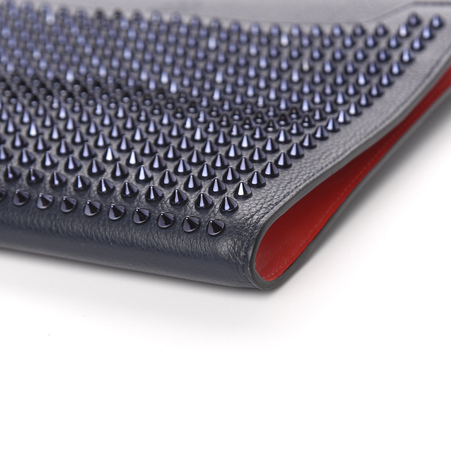 Calfskin Studded Skypouch Crossbody Clutch Marine