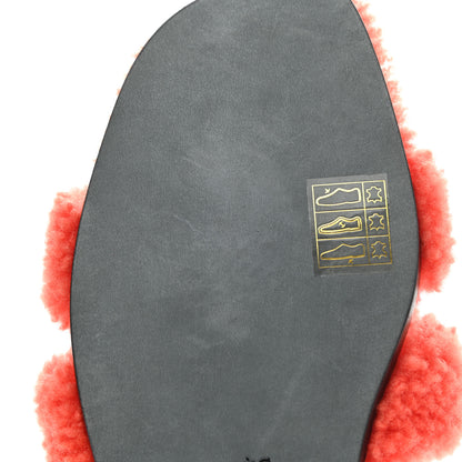 Hermes Woolskin Oran Sandals 37 Orange 8 of 10