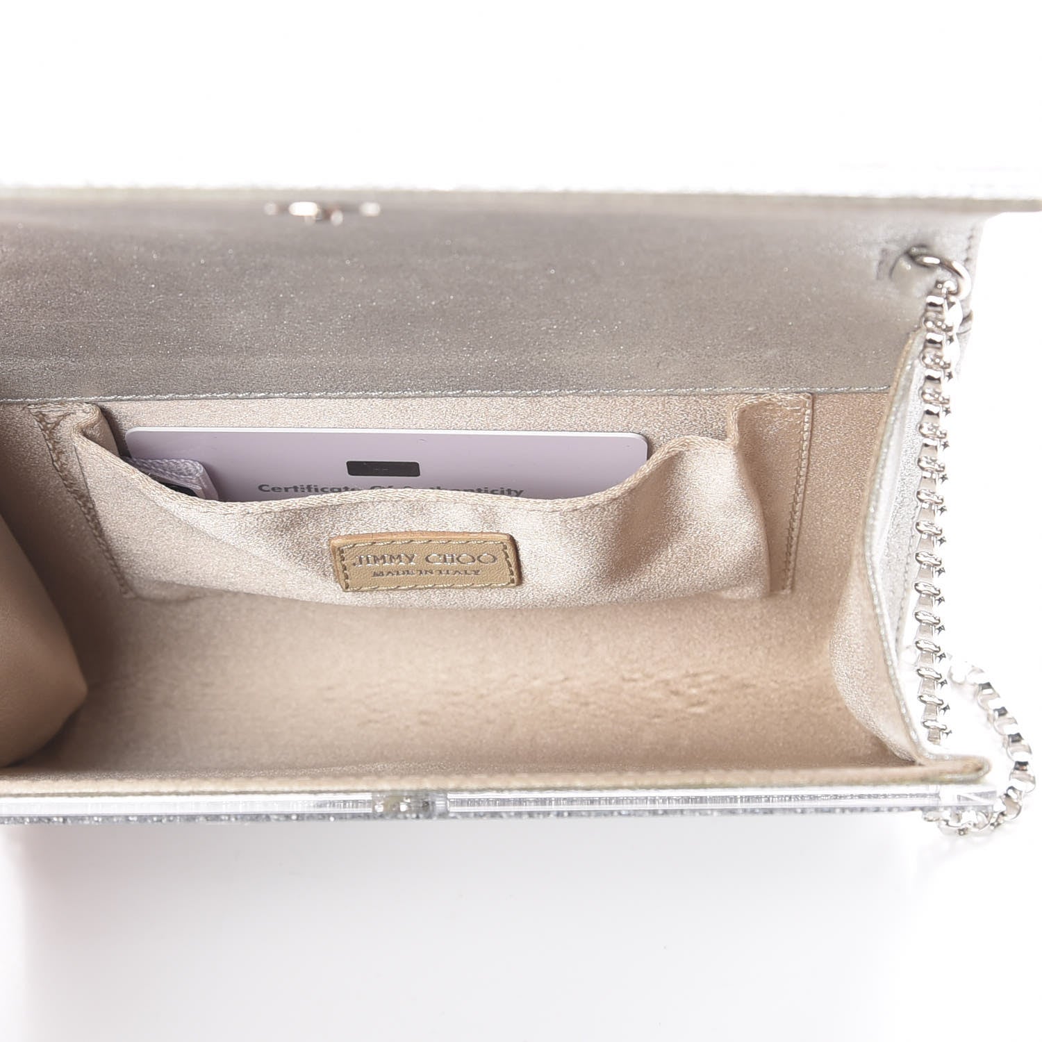 Jimmy Choo Acrylic Glitter Candy Clutch Champagne 5 of 8