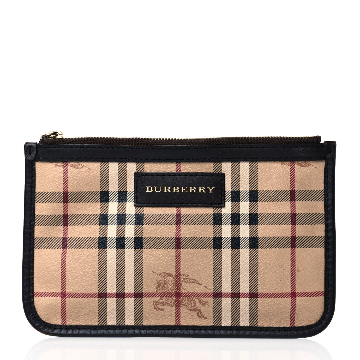 Burberry Haymarket Check Pouch Chocolate 1 of 12