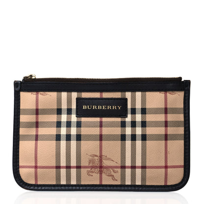 Burberry Haymarket Check Pouch Chocolate 1 of 12