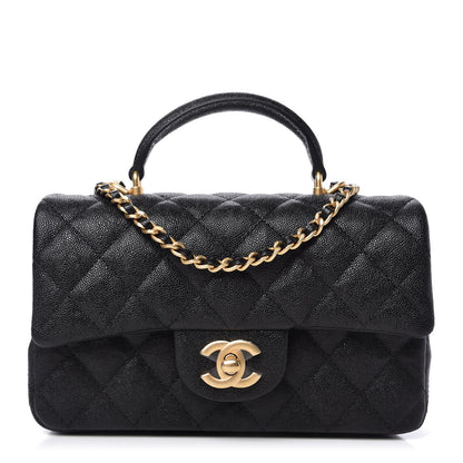 Chanel Caviar Quilted Mini Top Handle Rectangular Flap Black 1 of 11