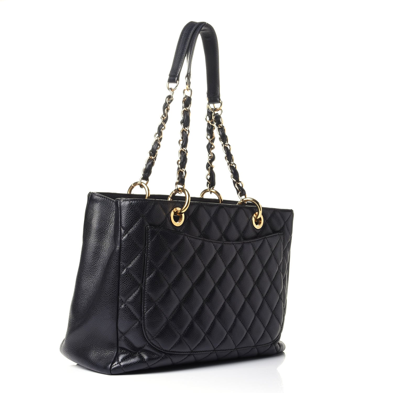 Chanel Caviar Quilted Grand Shopping Tote GST Black 3 of 10