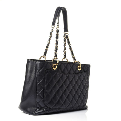 Chanel Caviar Quilted Grand Shopping Tote GST Black 3 of 10