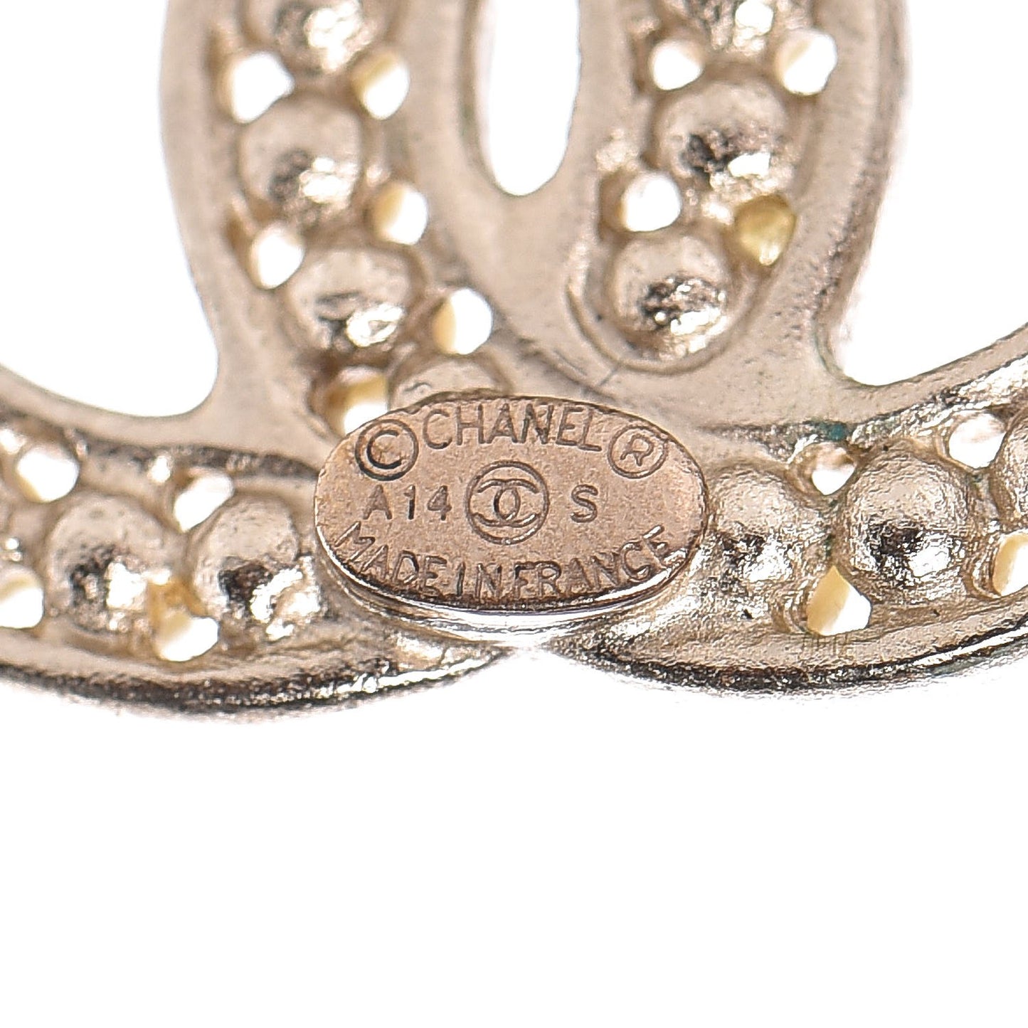 Pearl CC Earrings Gold
