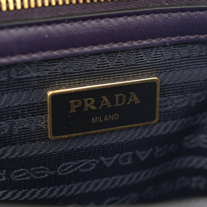 Prada Saffiano Soft Calfskin Small Zippered Tote Baltico 5 of 9