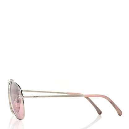 Chanel Metal CC Aviator Sunglasses 4189-T-Q Pink 3 of 10