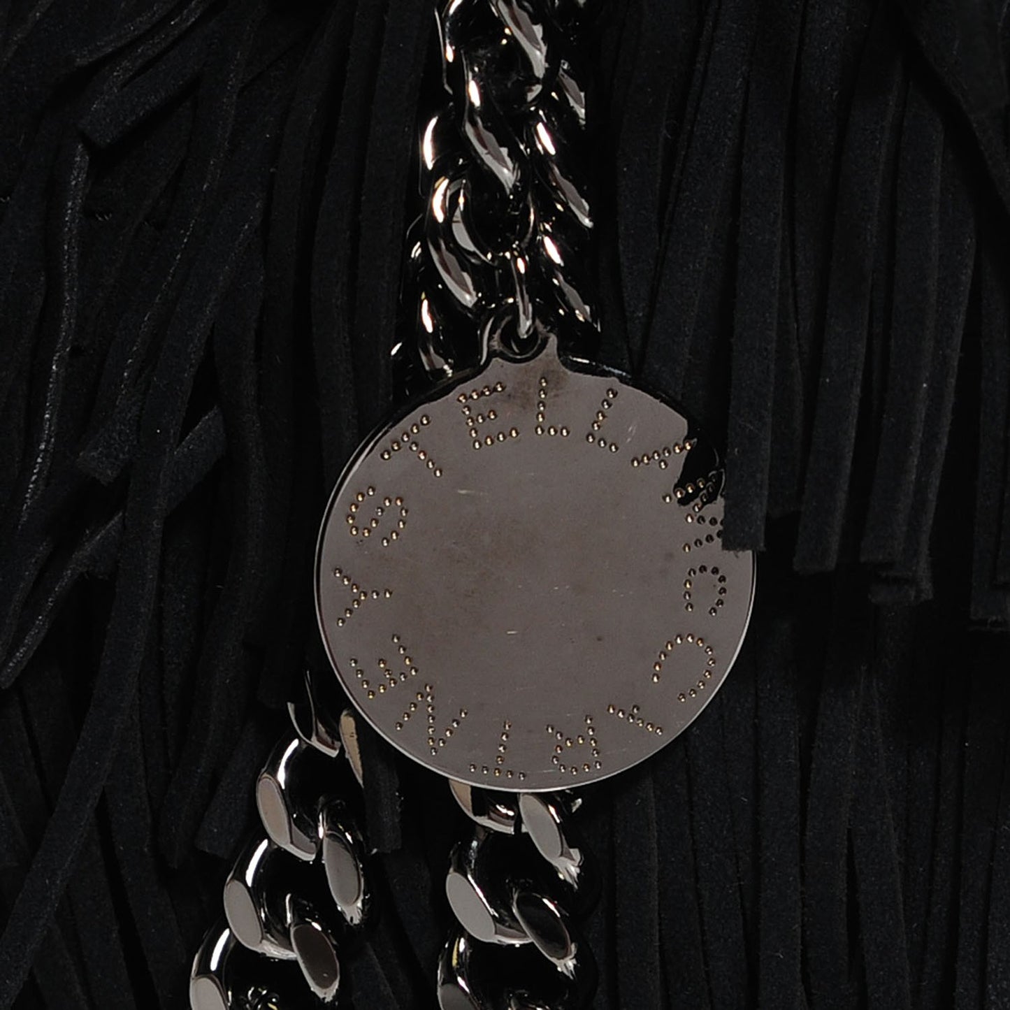 Eco Suede Fringe Falabella Tote Black