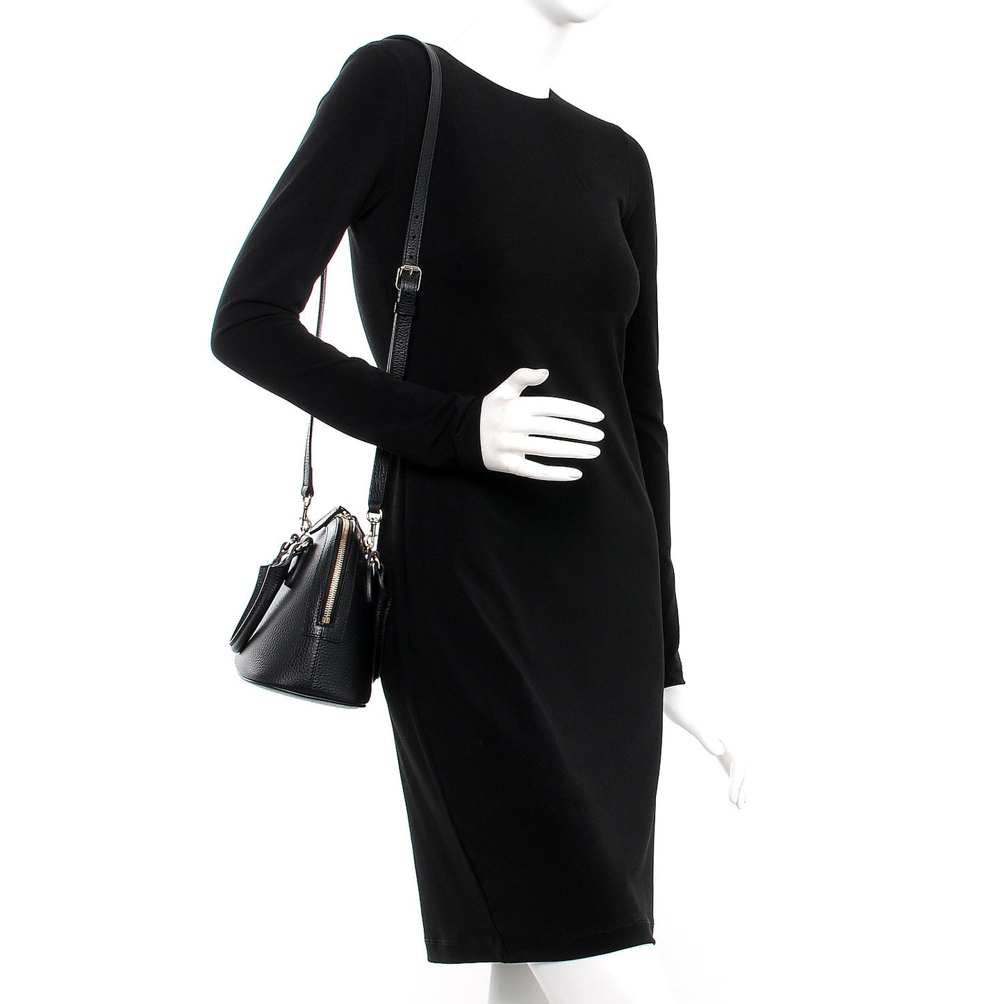 Dollar Calfskin Small GG Charm Dome Bag Black