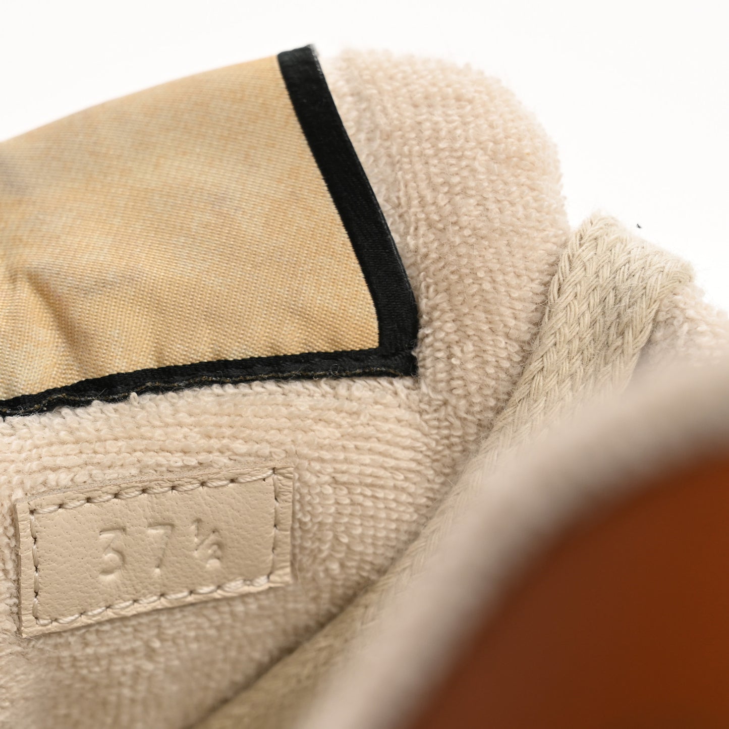 GG Supreme Monogram Harness Calfskin Web Womens Screener Sneakers 37.5 Beige Ebony Rosso Harness Brown
